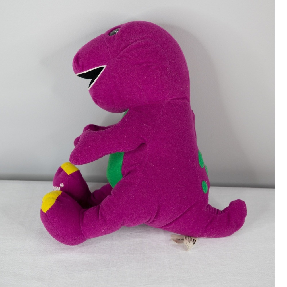 Vtg 1992 Talking Barney Plush Purple Dinosaur 71245 Playskool 18"  Stuffed toy - Picture 5 of 6